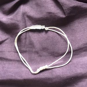 A feather bracelet